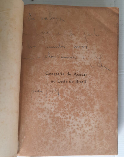 Geografia do Açúcar, No Leste do Brasil - Autografado - Image 3