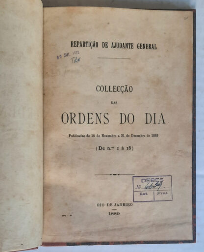 Coleção das Ordens do Dia - Número 1 À 18 - Image 2