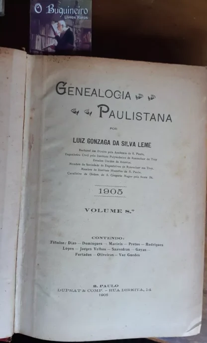 Genealogia Paulistana - 9 Volumes - Image 5