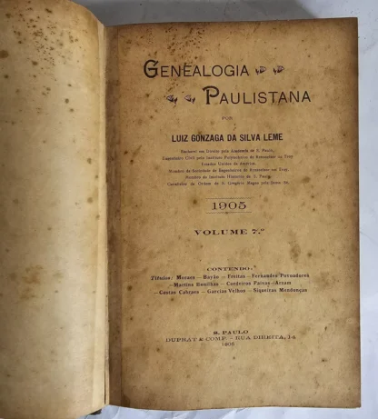 Genealogia Paulistana - Volume 7 - Image 2
