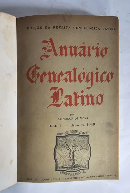 Anuário Genealógico Latino - Salvador de Moya - 10 Volumes - Image 8