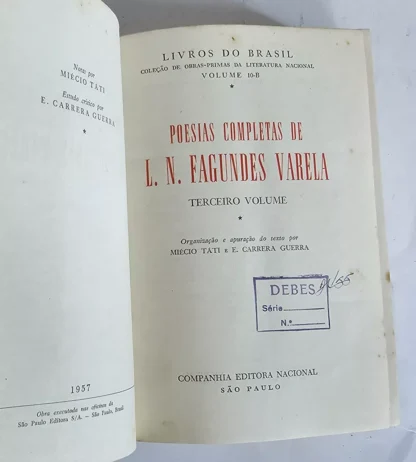 Poesias Completas de L. N. Fagundes Varela - 3 Volumes - Image 2