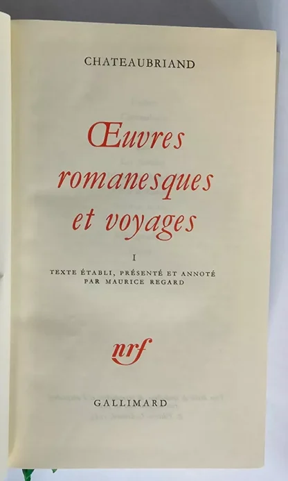 Oeuvres Romanesques Et Voyages - 2 Volumes - Bibliothèque de la Pléiade - Image 2