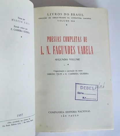 Poesias Completas de L. N. Fagundes Varela - 3 Volumes - Image 3