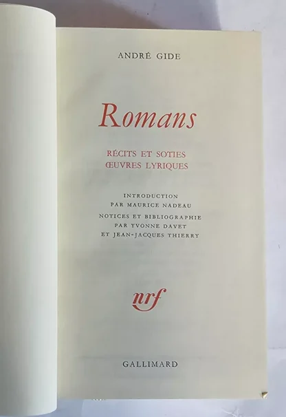 Romans - Bibliothèque de La Pléiade - Image 2