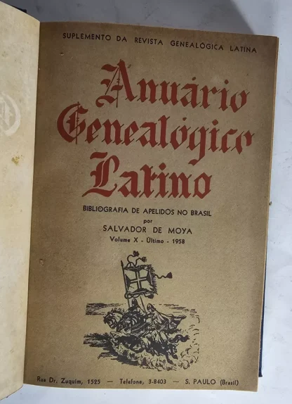 Anuário Genealógico Latino - Salvador de Moya - 10 Volumes - Image 2