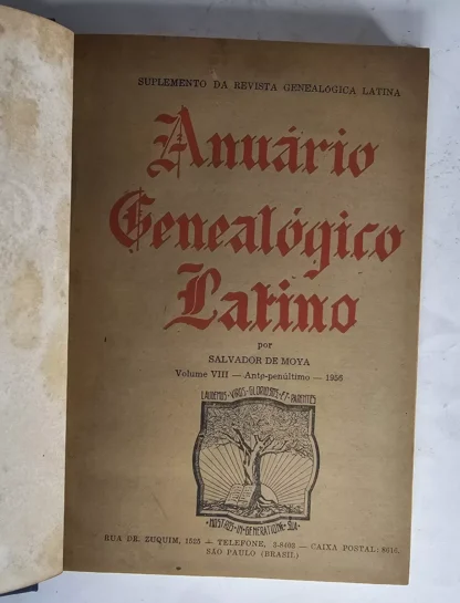 Anuário Genealógico Latino - Salvador de Moya - 10 Volumes - Image 4