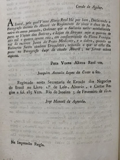 Alvará de Requerimento dos Boticários e Droguistas de Lisboa - 1811 - Image 4