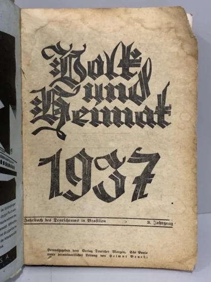Volk Und Heimat - Almanaque Alemão 1937 - Image 2