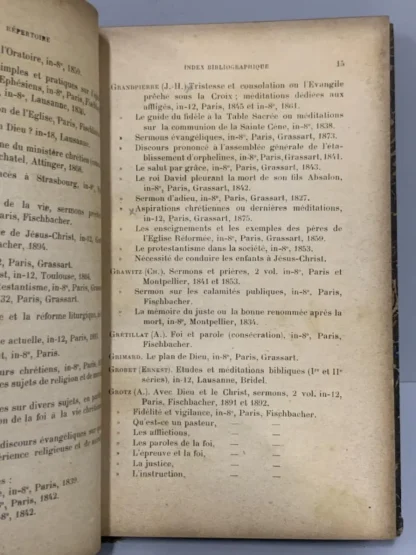 Repertoire de La Prédication Protestante au 19 Siècle - Image 4