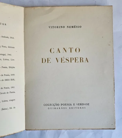 Canto de Véspera - 1ª Edição - Image 2