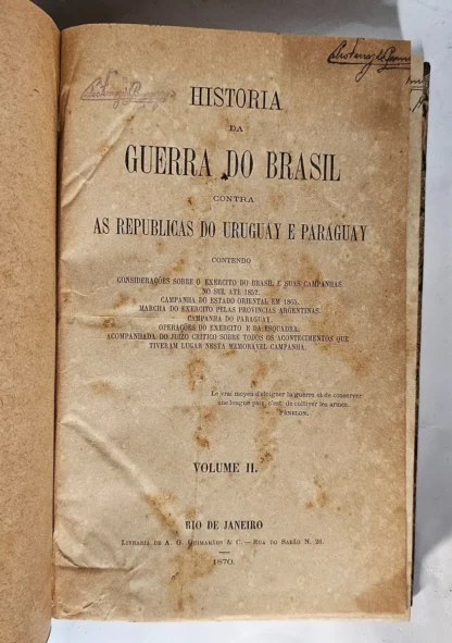 História da Guerra do Brasil Contra a Republica do Uruguai e Paraguai - 4 Volumes - Image 5