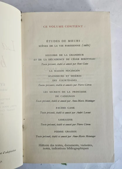 La Comédie Humaine - Volume 6 - Bibliothèque De La Pléiade - Image 3