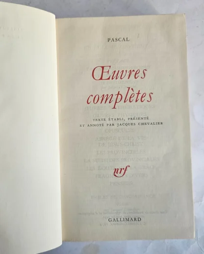 Oeuvres Complètes - Bibliothèque De La Pléiade - Image 2