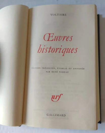 Oeuvres Historiques - Bibliothèque De La Pléiade - Image 3