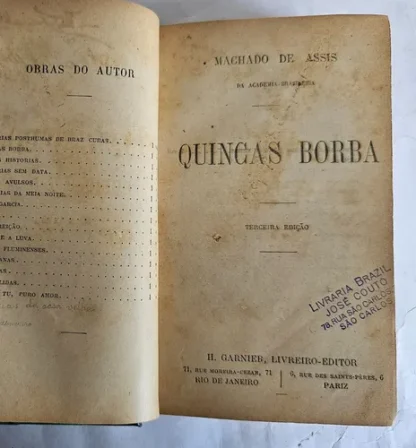 Quincas Borba - 3ª Edição - 1899 - Image 2