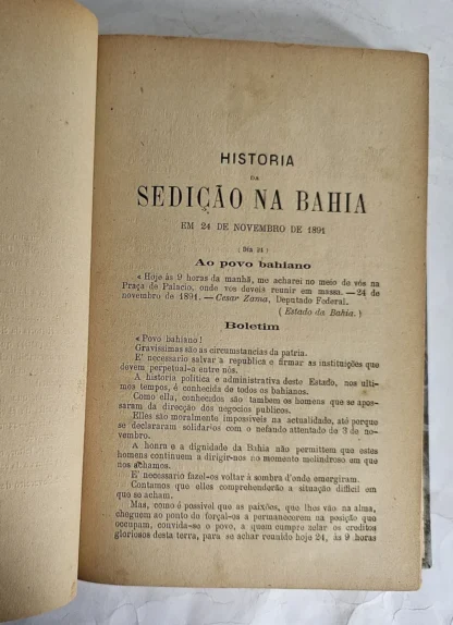 História Da Sedição Na Bahia Em 24 De Novembro De 1891 - Image 3