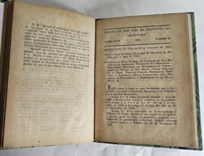 Coleção Das Leis Da Província Do Grão Pará - Tomos 16 e 17 - Image 3