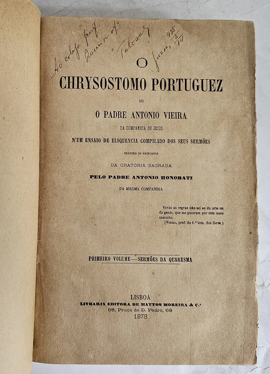 O Chrysostomo Portuguez - Crisóstomo Português - Volume I - Image 2