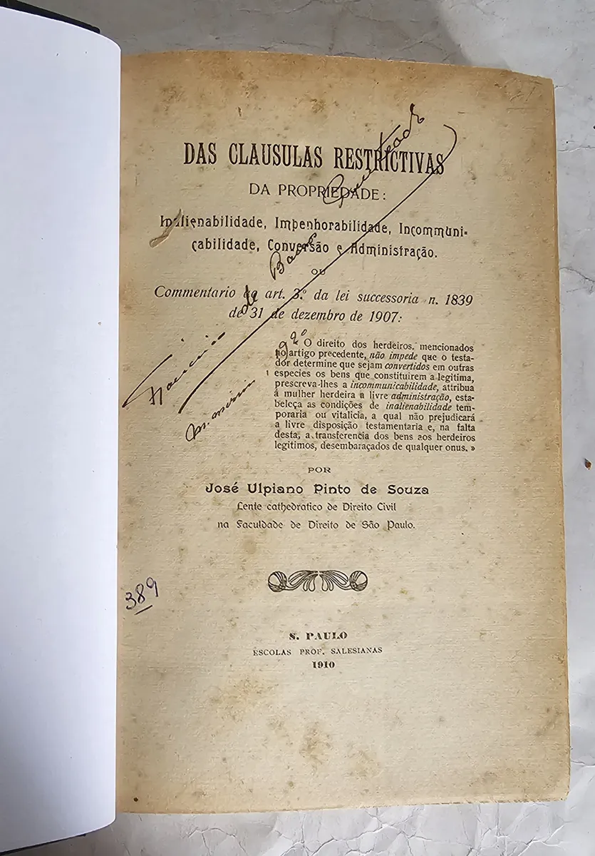 Das Cláusulas Restritivas De Propriedade - Image 2