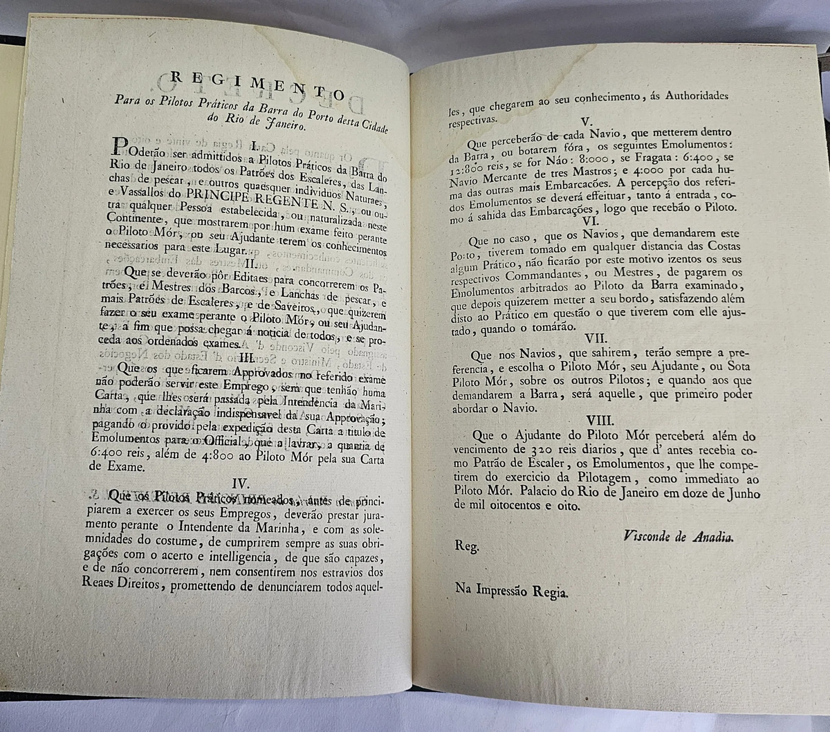 Alvará de Criação de Lugar Piloto - Impressão Régia - 1808 - Image 3